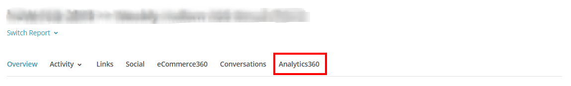 Analytics360 tab