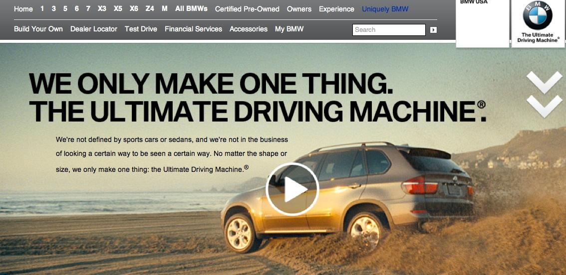 BMW: “The Ultimate Driving Machine”