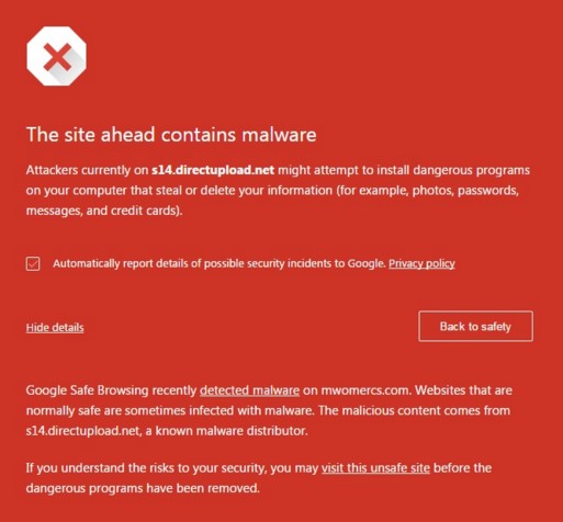 Malware Google Search Console