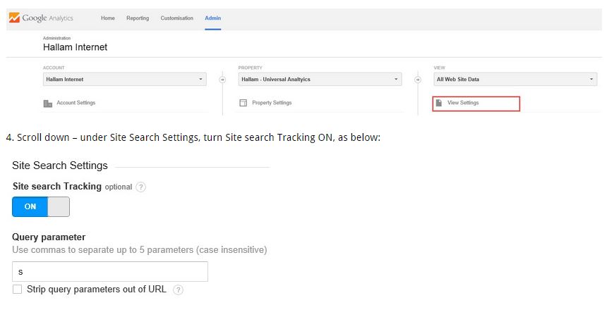 Google Analytics Site Search Tracking