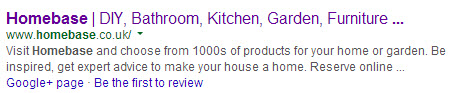 Homebase Title Tag Google Search Results