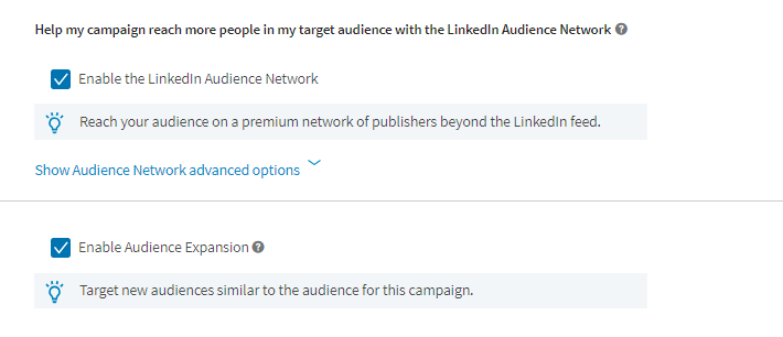LinkedIn Campaign Manager expansion