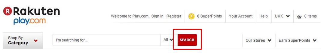 Play.com Website Search Function