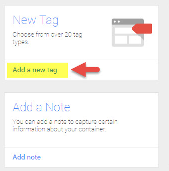 add a new tag - google tag manager