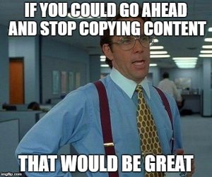 copying content