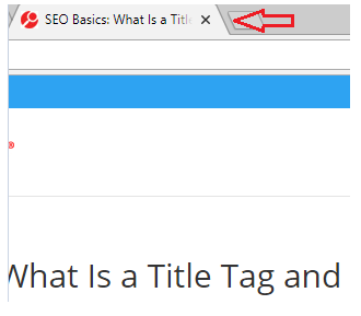 title tags appear in web browser example - for essential seo checklist