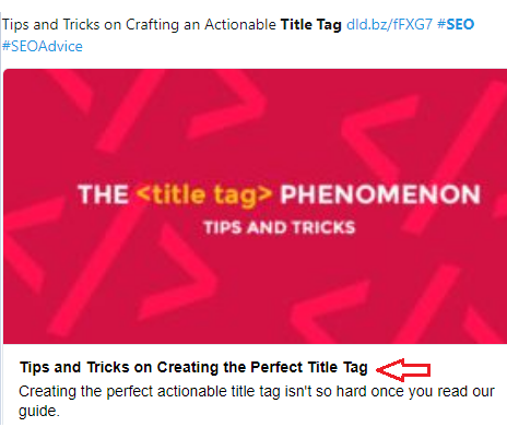 title tags appear on social media posts example for essential seo checklist
