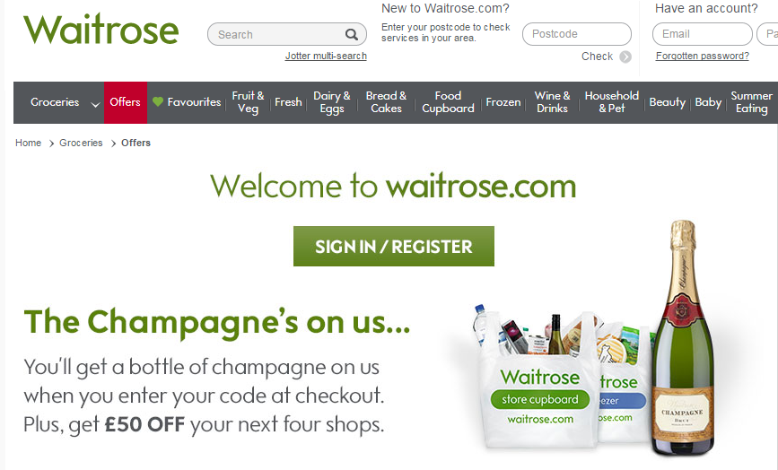 waitrose call-to-action