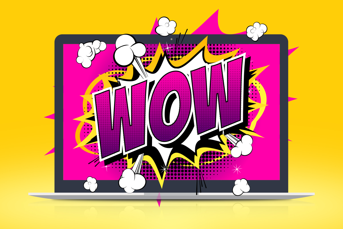 What is the wow factor in web design?