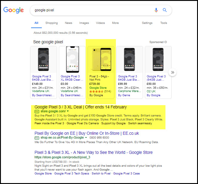 google pixel advertising