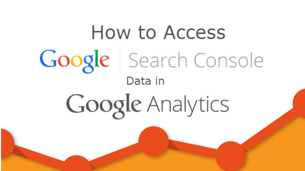 Google Search Console and Google Analytics text with orange graph illustration