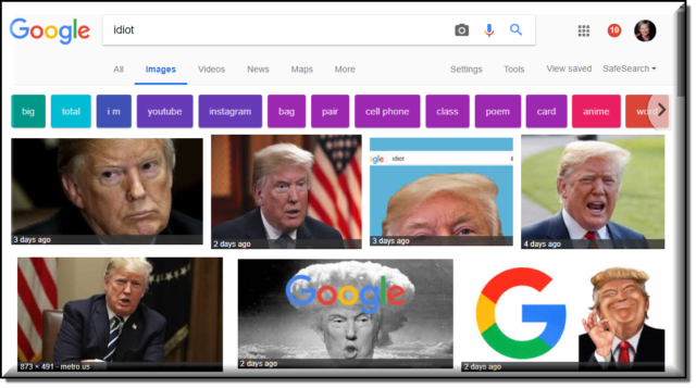 Googlebomb: Donald Trump is an Idiot