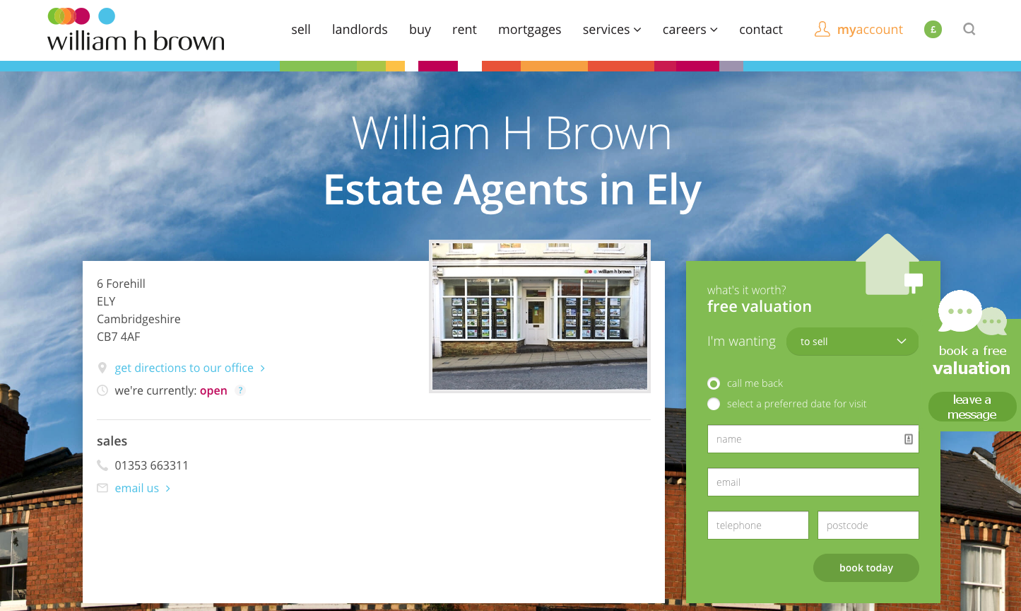 William H Brown estate agent example
