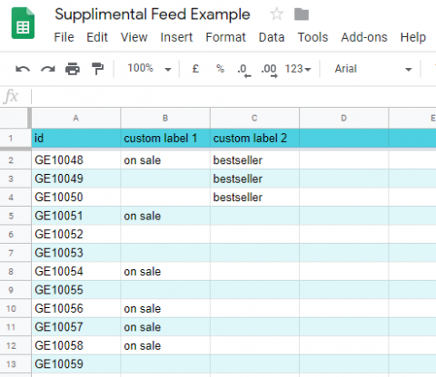 supplemental feed example