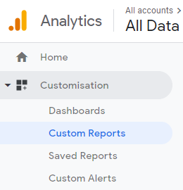 Custom Report - Google Analytics day of week