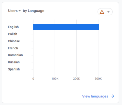 Users filtered by language