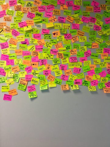 word steam post-it notes
