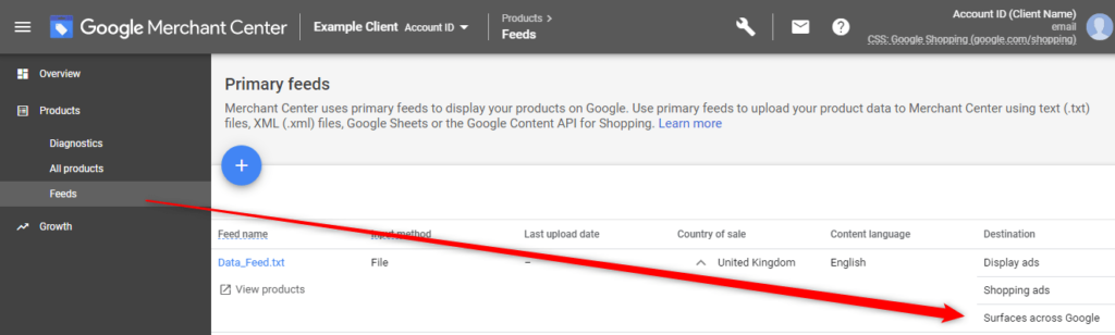 How to check you have Google Surfaces enabled in your Google Merchant Center account