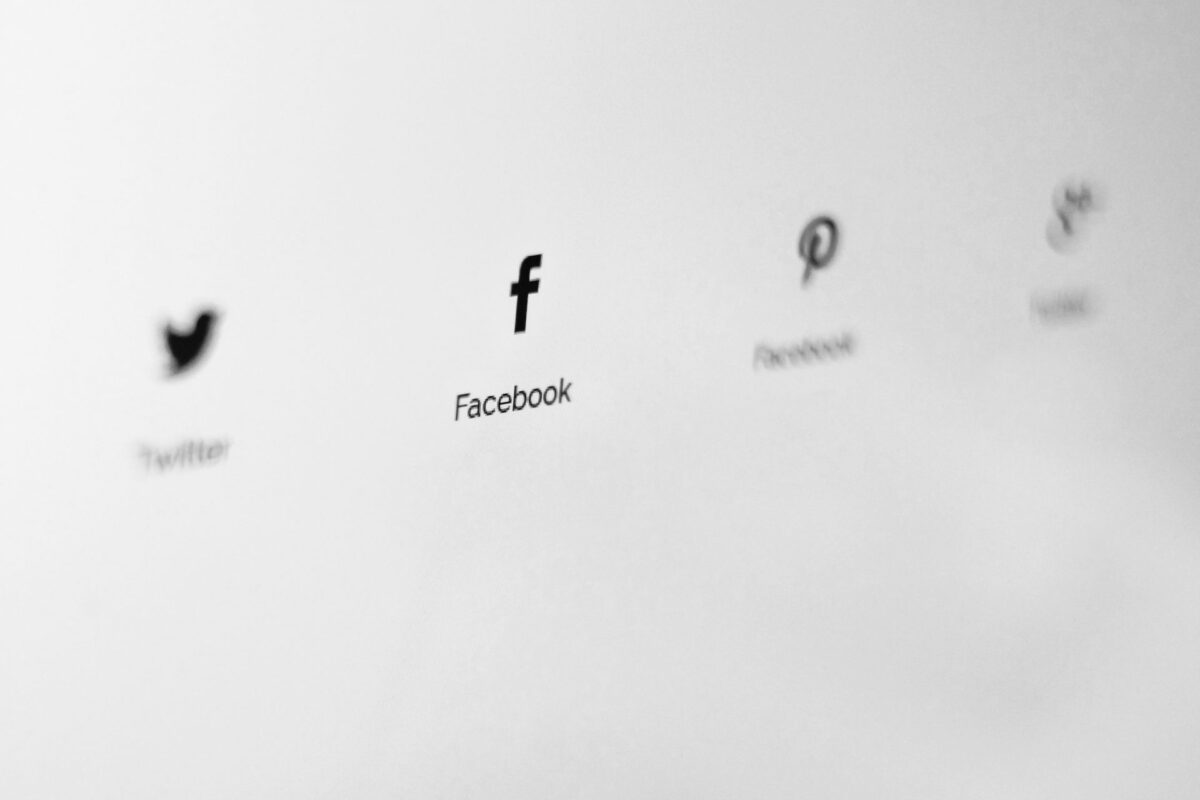 social platform logos on white screen