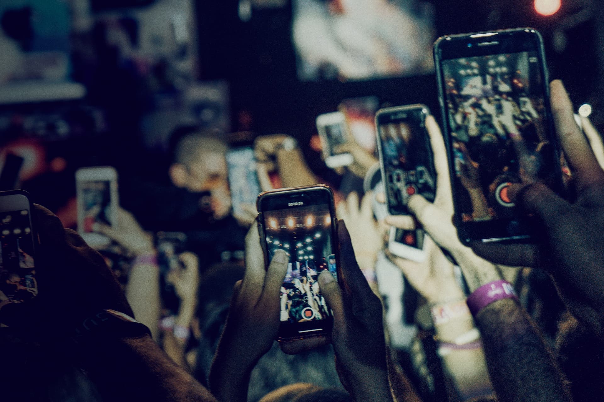 Crowd with phones