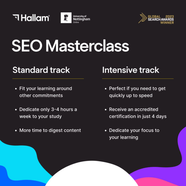 SEO Masterclass differences in fundamental and intensive track